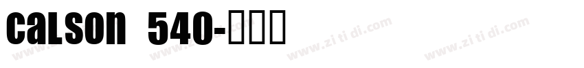 calson 540字体转换